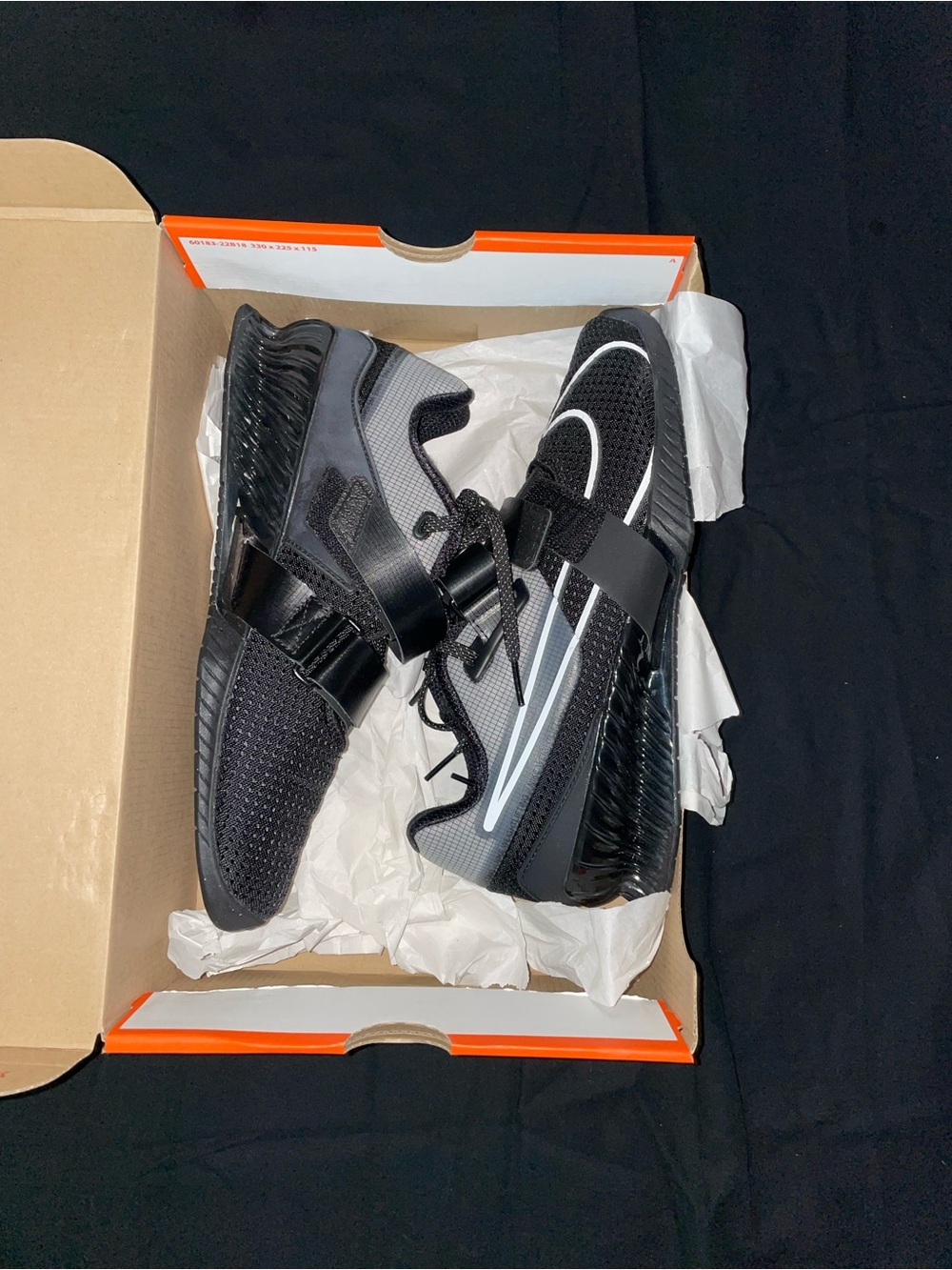 New Nike Romaleos weightlifting shoes gym CrossFit workout black & white size 9